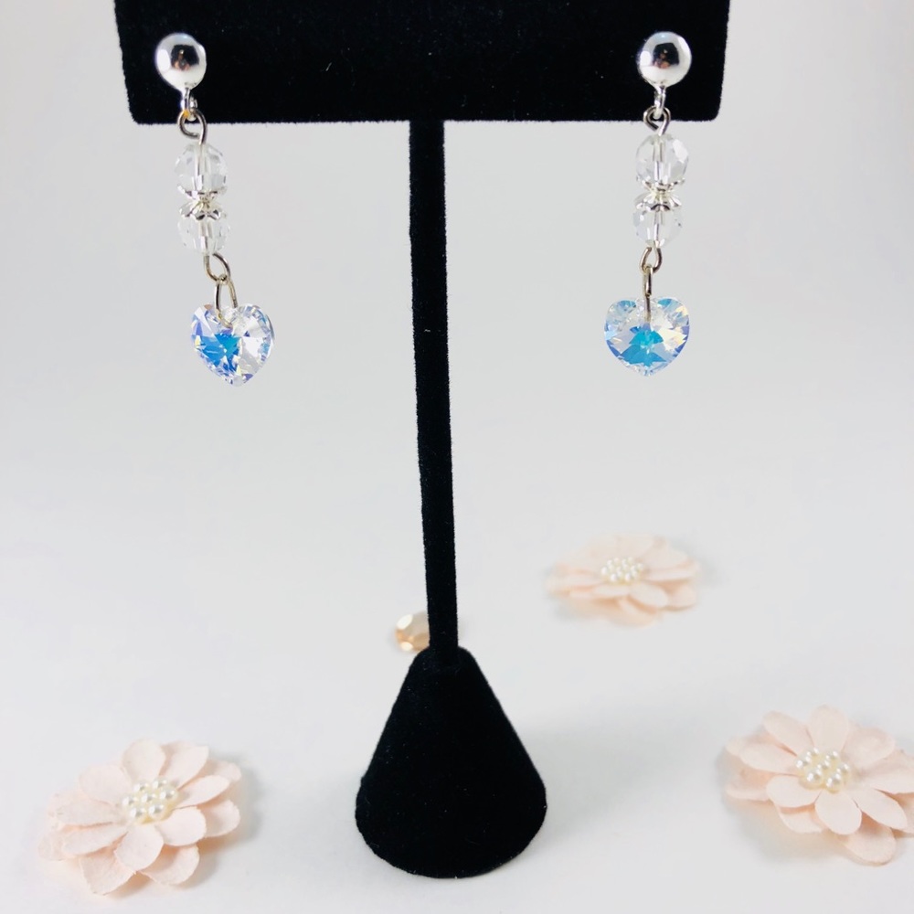 Beautiful Heart Shape Swarovski Earrings